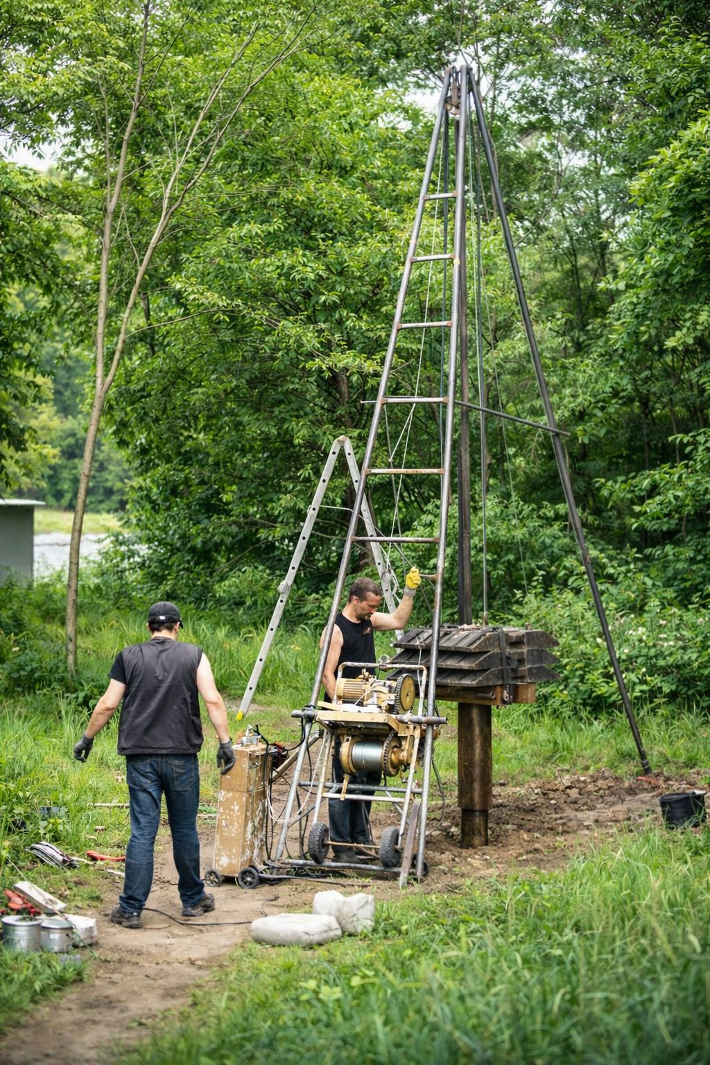 Bohrtechnik im Einsatz